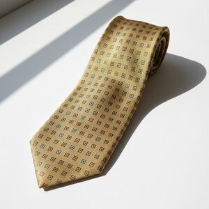 Brooks Brothers Gold and Silver Geometric Tie